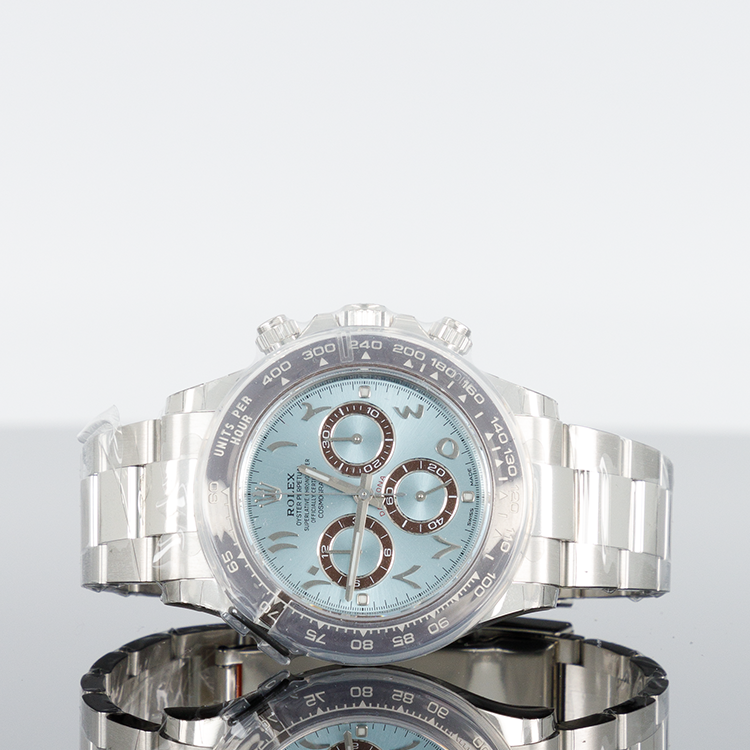 Rolex Daytona Platinum Ice Blue Arabic Dial 116506 Styleout Watches