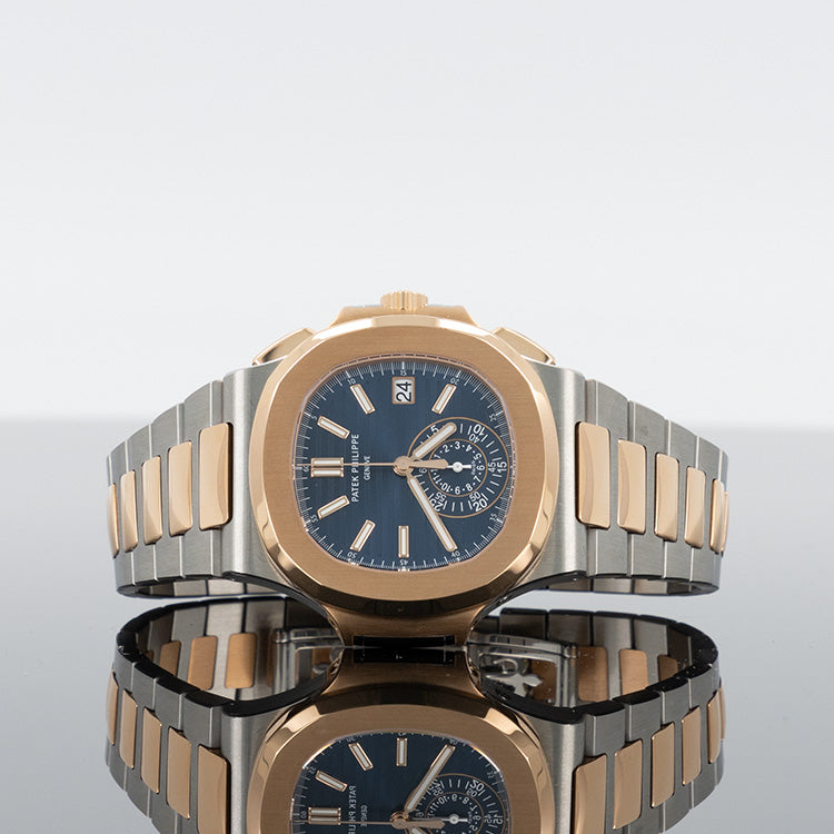 Patek Philippe 5980/1AR Nautilus 40.5mm Steel and Gold Blue Dial