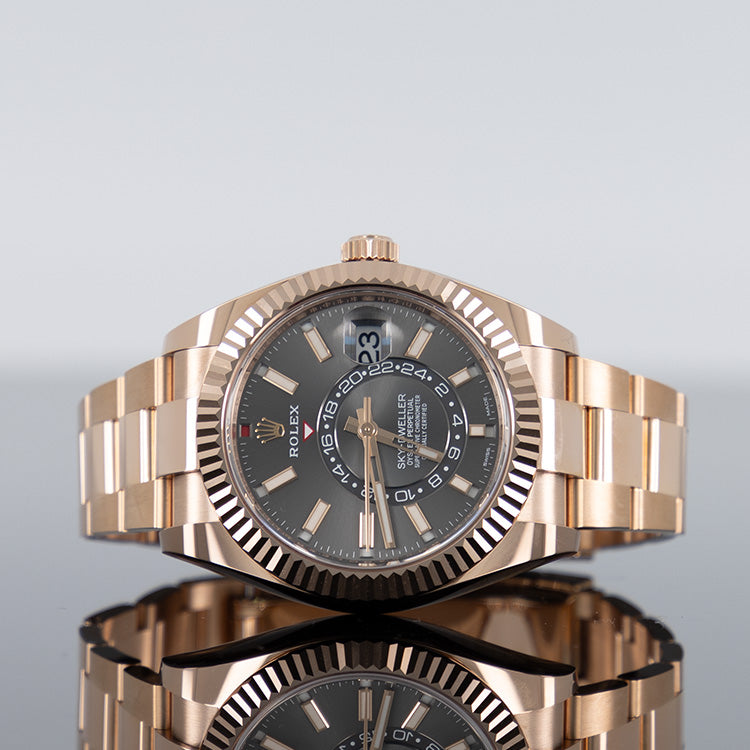 Rolex Sky-Dweller 42mm Rose Gold Dark Rhodium Dial 336935