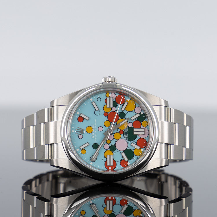 Rolex Oyster Perpetual 41mm Steel Celebration Dial 124300