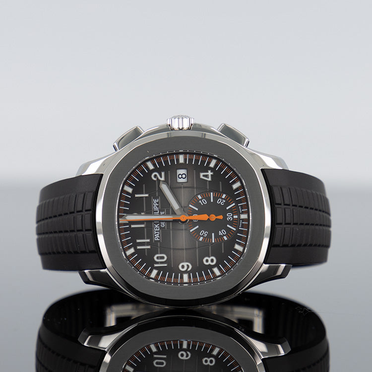 Patek Philippe 5968A-001 Aquanaut 42.2mm Black Embossed Dial