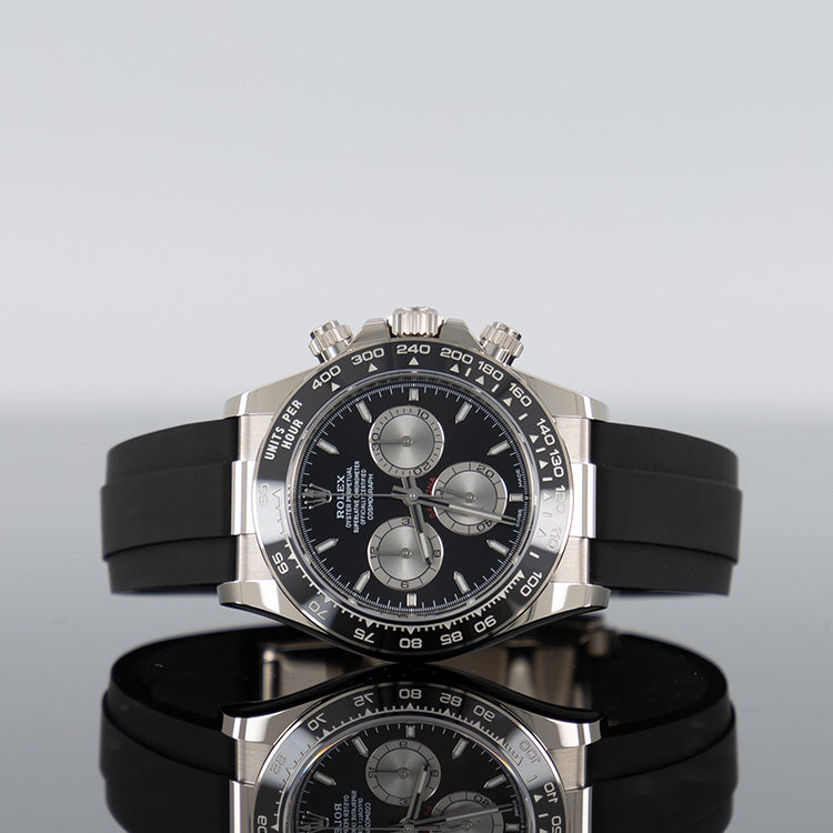 Rolex Daytona Oysterflex 40mm White Gold Bright Black Dial 126519LN