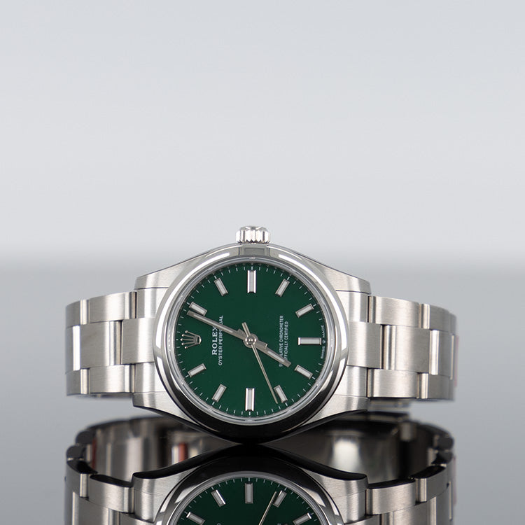 Rolex Oyster Perpetual 31mm Steel Green Dial 277200