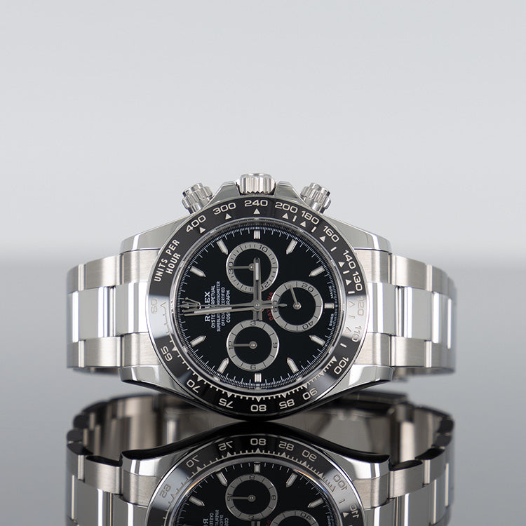 Rolex Daytona 40mm Steel Ceramic Black Dial 126500LN