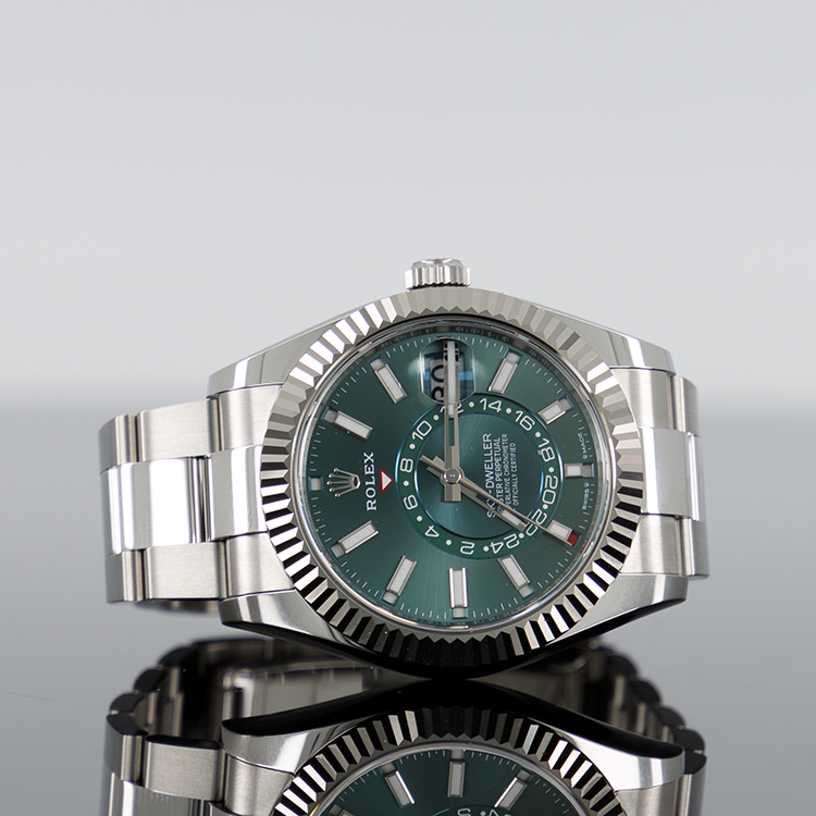Rolex Sky-Dweller 42mm Steel Green Dial Oyster Bracelet 336934