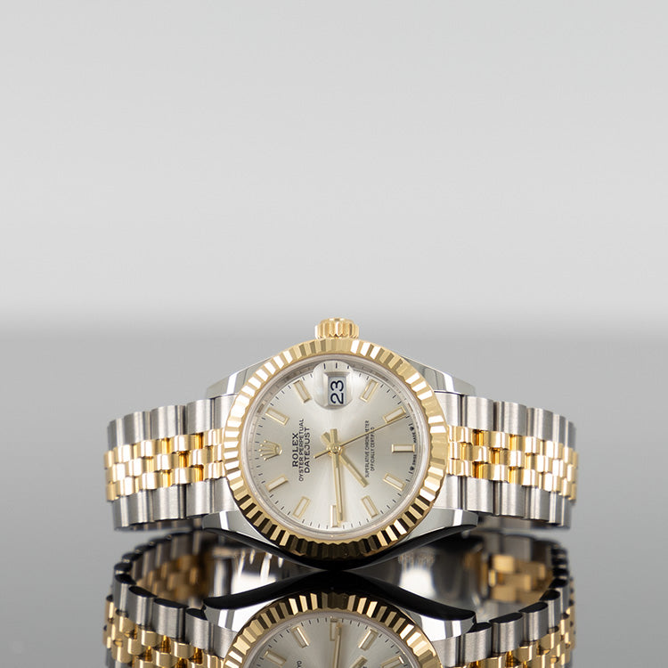 Rolex Datejust 28mm Steel and Yellow Gold Silver Dial 279173