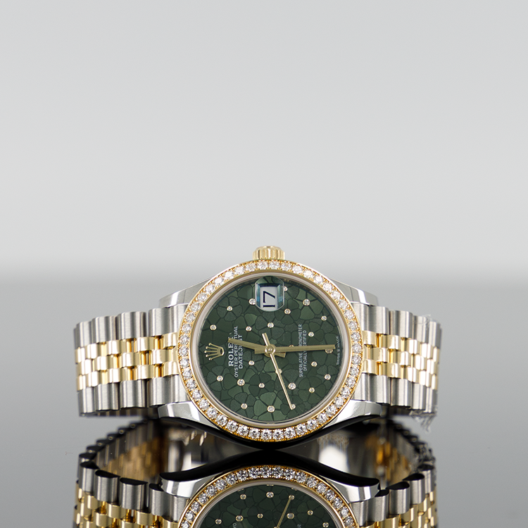 Rolex Datejust 31mm Steel and Yellow Gold Floral Motif Dial Jubilee 278383RBR