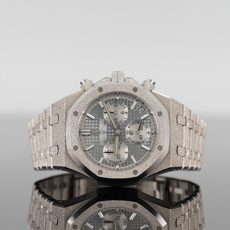 Audemars Piguet Royal Oak Chronograph 41mm Frosted White Gold Grey Dial Limited 200 Pieces 26239BC.GG.1224BC.01
