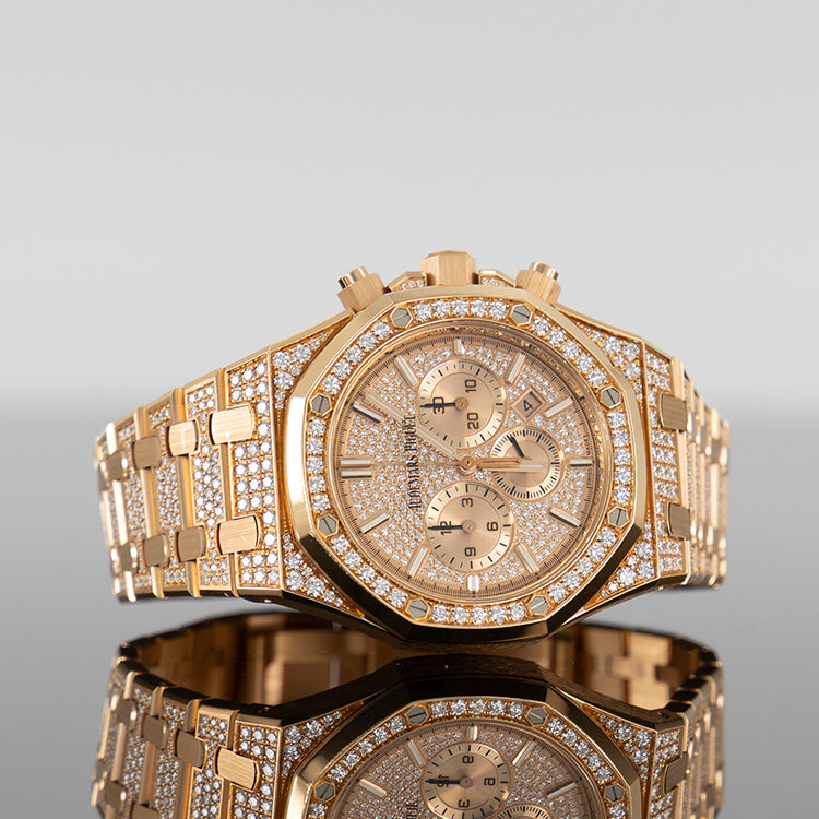 Audemars Piguet Royal Oak Chronograph 41mm Rose Gold Fully Diamond 26322OR.ZZ.1222OR.01