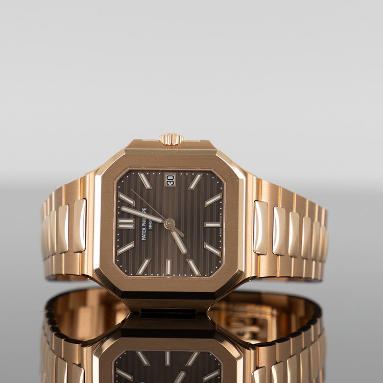 Patek Philippe 7128/1R-001 Cubitus 40mm Rose Gold Sunburst Brown Dial
