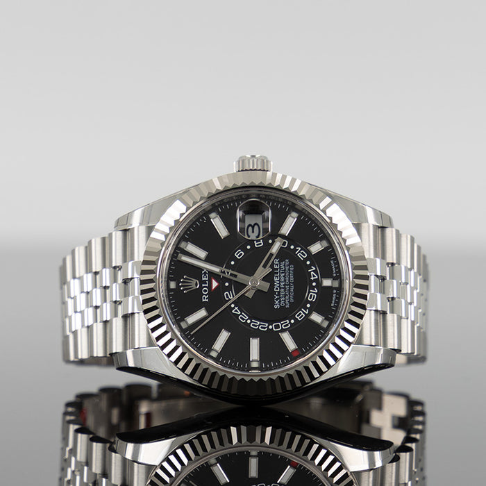 Rolex Sky-Dweller 42mm Steel Black Dial Jubilee Bracelet 336934