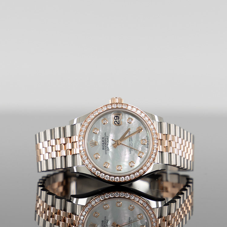 Rolex Datejust 31mm Steel and Gold Mother of Pearl Diamond Set Dial 278381RBR