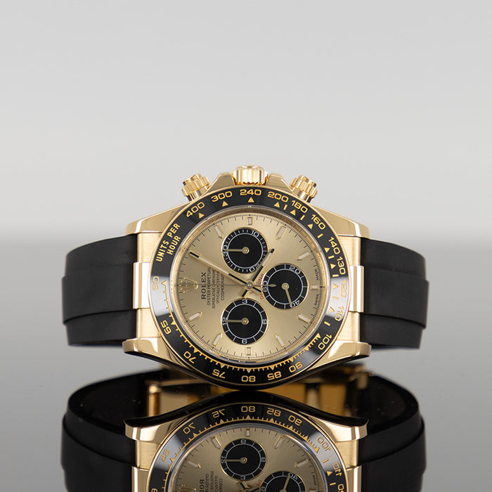 Rolex Daytona Oysterflex 40mm Yellow Gold Champagne Dial 126518LN