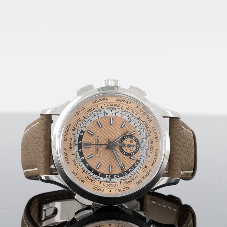 Patek Philippe 5935A-001 Complications 41mm Steel Leather Rose Gilt Dial