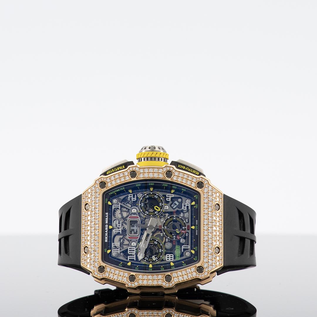 Richard Mille RM 11-03 Rose Gold Titanium Diamond Fly-Back Chronograph