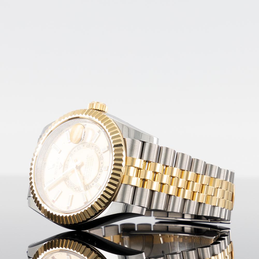Rolex Sky-Dweller 42mm TwoTone Steel And Yellow Gold Champagne Dial Jubilee 336933