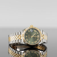 Rolex Datejust 31mm Steel and Yellow Gold Roman Green IV Diamond 278273 1