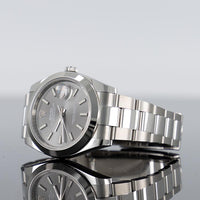 Rolex Datejust 41mm Steel Gray Dial Smooth Bezel Oyster 126300 2