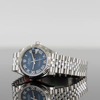 Rolex Datejust 31mm Steel Blue Roman Dial Fluted Bezel Jubilee 278274 2