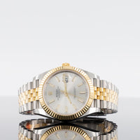 Rolex Datejust 41mm Steel And Yellow Gold Silver Dial Fluted Bezel Jubilee 126333 1