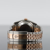 Rolex Datejust 36mm Steel and Rose gold black diamond Dial fluted bezel 126231 4