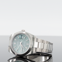 Rolex Datejust 41mm Oystersteel Smooth Mint Green Index Dial 126300 2