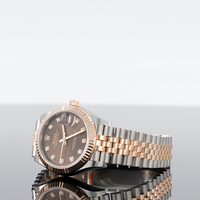 Rolex Datejust 31mm Steel and Rose Gold Fluted Chocolate Diamond Dial 278271 2