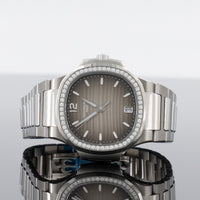 Patek Philippe 7118/1200A-011 Nautilus 35.2mm Steel Diamond Bezel Grey Dial 1