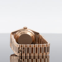 Rolex Day-Date 36mm Rose Gold Chocolate Diamond Dial 128235 5