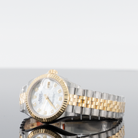 Rolex Datejust 28mm Steel and Yellow Gold Fluted Mother of Pearl Dial 279173 2