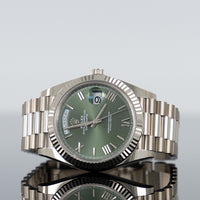 Rolex Day-Date 40mm White Gold Green Roman Dial 228239 1