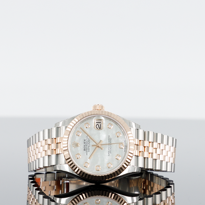 Rolex Datejust 31 Mother of Pearl Dial - Everose Gold Steel Jubilee Bracelet 278271