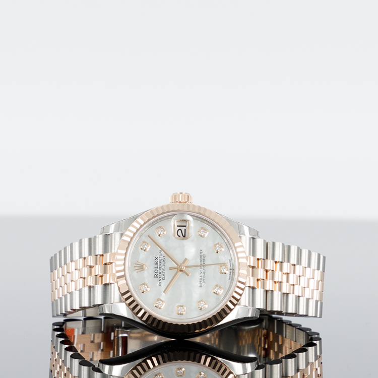 Rolex Datejust 31 Mother of Pearl Dial - Everose Gold Steel Jubilee Bracelet 278271
