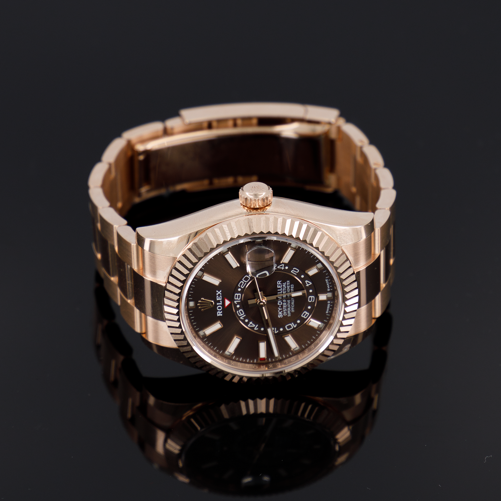 Rolex Sky-Dweller 42 mm Rose Gold Chocolate Dial 326935