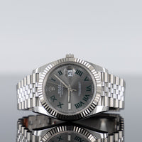Rolex Datejust 41mm Steel Jubilee Fluted Wimbledon Dial 126334 1