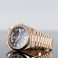 Rolex Day-Date 40mm Rose Gold Baguette Eisenkiesel Dial 228235 2