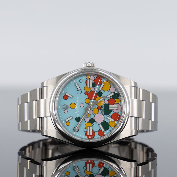 Rolex Oyster Perpetual 41mm Steel Celebration Dial 124300
