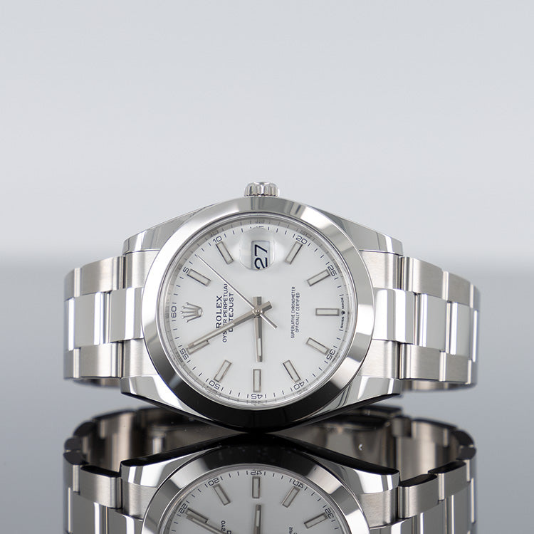 Rolex Datejust Oystersteel 41mm White Dial 126300