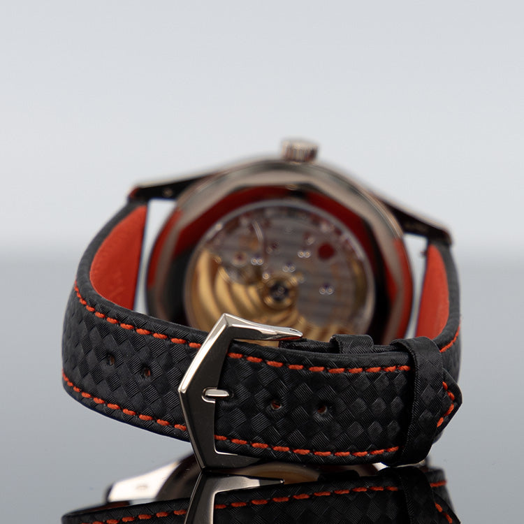 Patek Philippe Calatrava 40mm White Gold With Black Leather Watch Black Dial 6007G-010