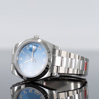 Rolex Datejust 41mm Oystersteel Smooth Blue Roman Dial 126300 2