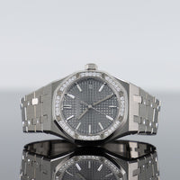 Audemars Piguet Royal Oak 37mm Steel Diamond Bezel Grey Dial 15551ST.ZZ.1356ST.06 1