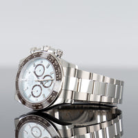 Rolex Daytona 40mm Platinum Ice Blue Baguette Dial Open Back 126506 2