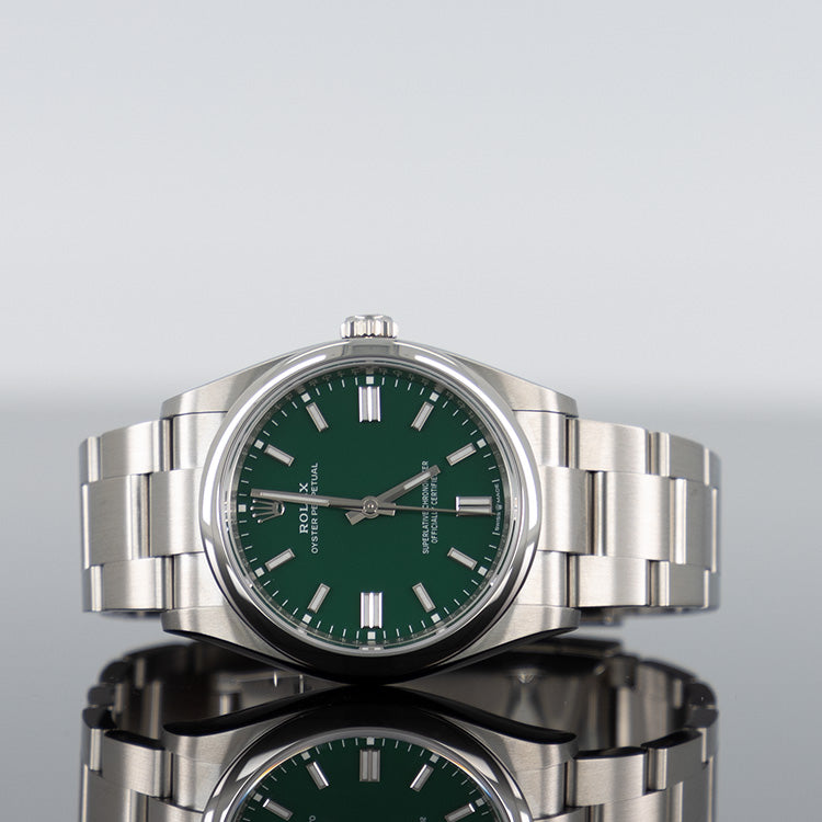 Rolex Oyster Perpetual 36mm Steel Green Dial 126000