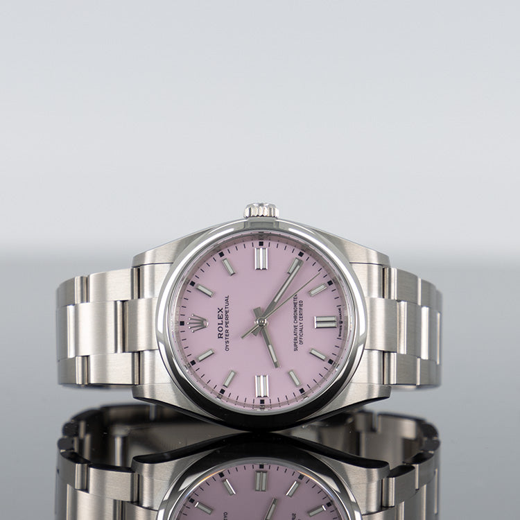Rolex Oyster Perpetual 36mm Steel Pink Dial 126000