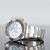 Rolex Daytona 40mm Platinum Ice Blue Index Dial Open Back 126506 2