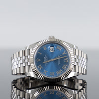Rolex Datejust 41mm Steel Jubilee Blue Roman Dial 126334 1