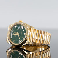 Rolex Day-Date 40mm Yellow Gold Green Roman Dial 228238 2