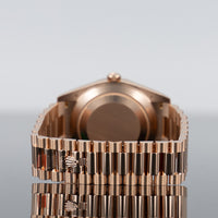 Rolex Day-Date 40mm Rose Gold Olive Roman Dial 228235 4