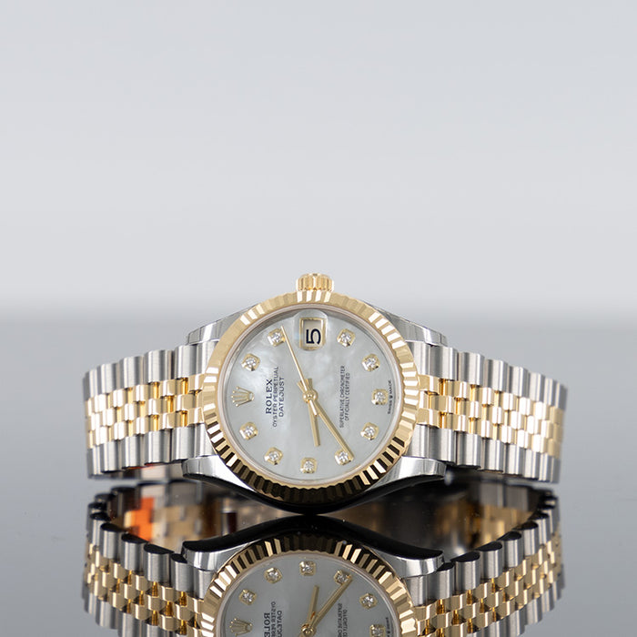 Rolex Datejust 31mm Steel and Yellow Gold Mother of Pearl Dial 278273