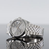 Rolex Datejust 41mm Steel Grey Dial Smooth Bezel Jubilee 126300 2